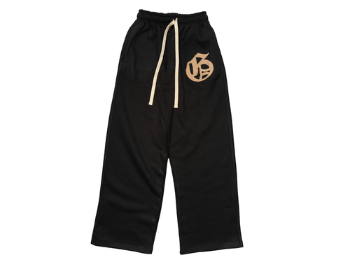 Black Acid Wash Pants